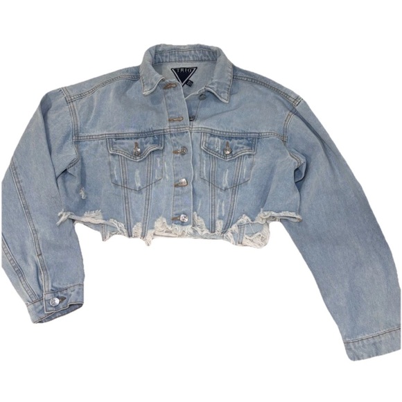 TRIO Light Blue Denim Jacket - Picture 2 of 7